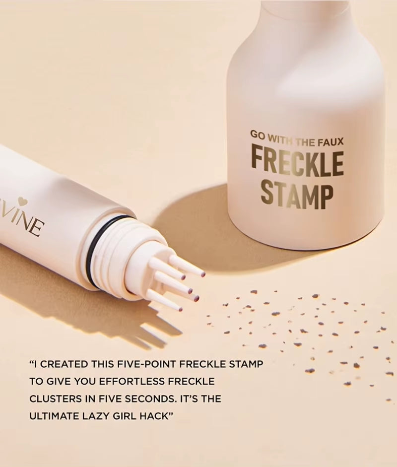 4-In-1 Natural Freckle Stamp Pen-Natural Freckles Fast-Dry,Waterproof,Light Coverage,Temporary Fake Freckles for Makeup Cosmetic