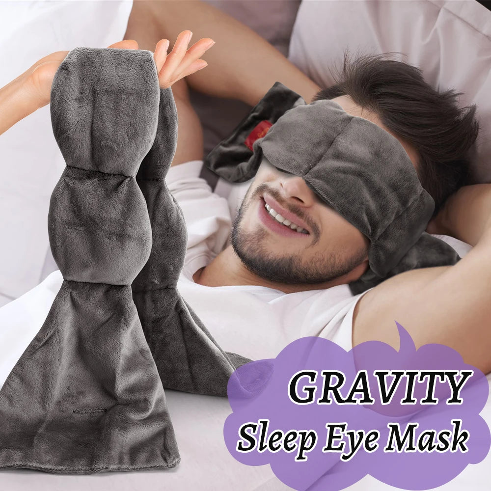 Ultimate Weighted Eye Mask for Deep Sleep & Relaxation - Light Blocking Travel Blindfold